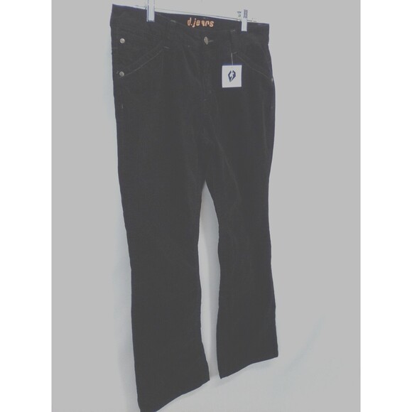 D.Jean Women's Black Corduroy Low Rise Boot Cut Leg Retro Pants Size12 - Picture 7 of 9